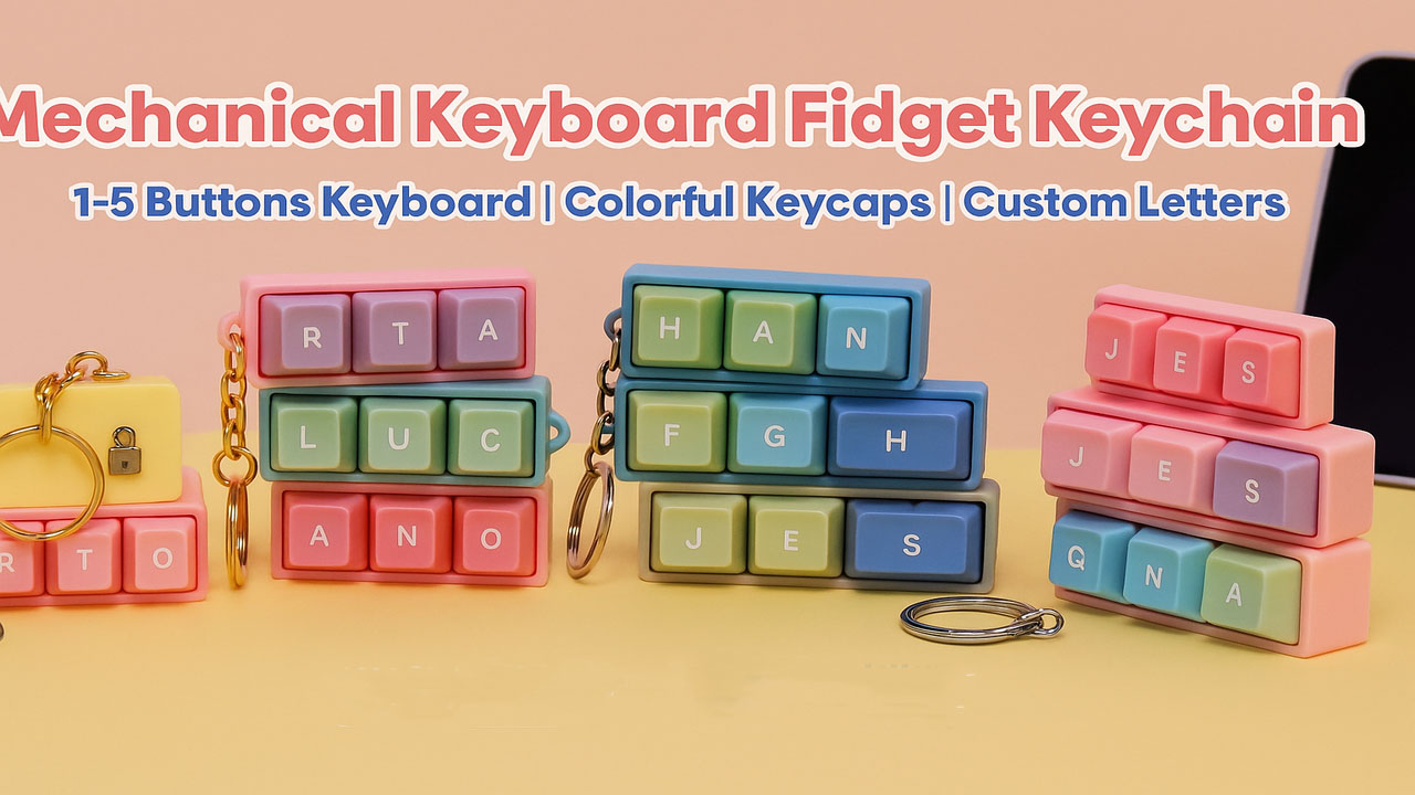 Kerajinan Gantungan Kunci Keyboard Mekanikal Dengan Nama Cocok Untuk Hadiah