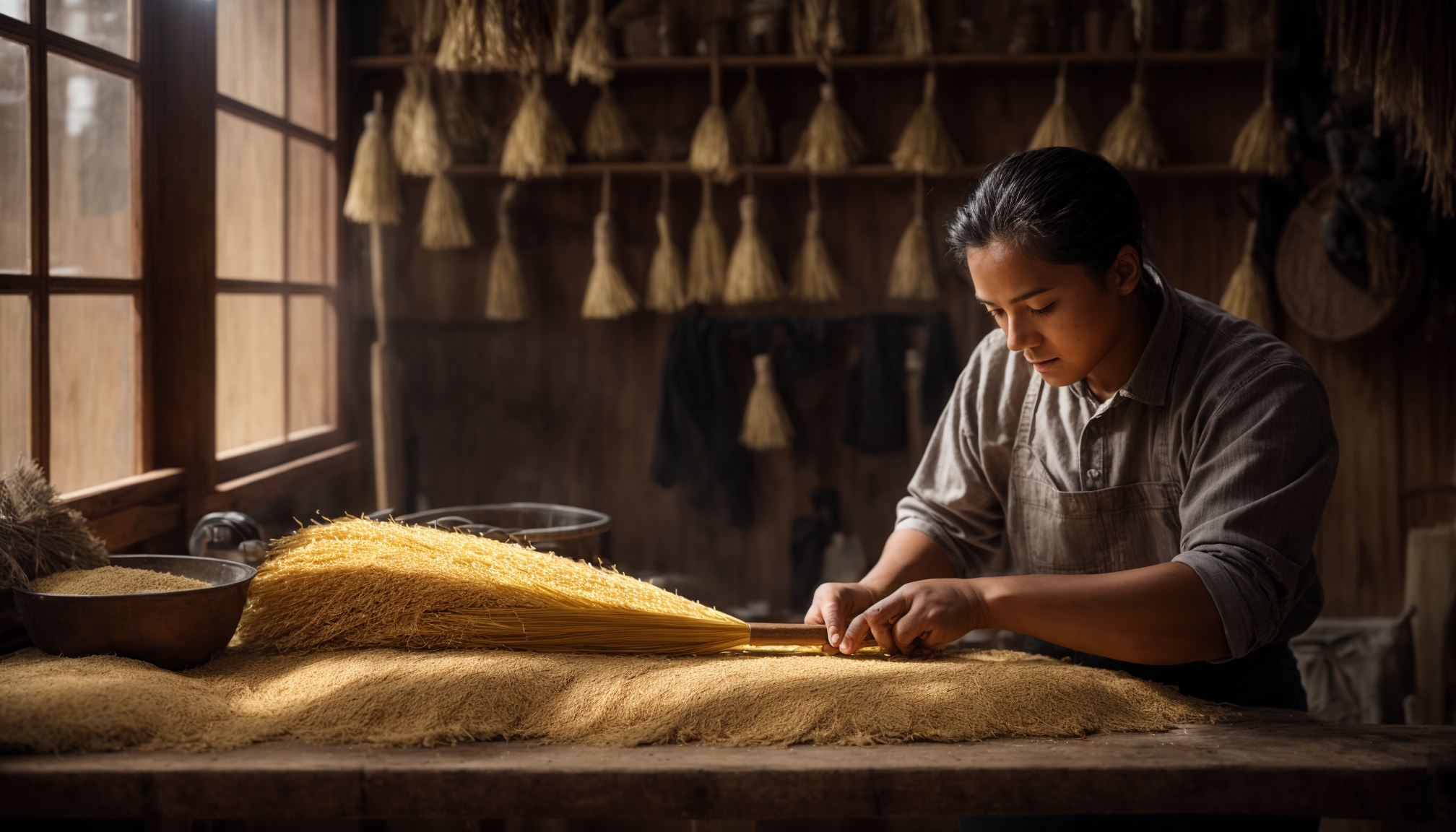 Proses Seleksi Bahan pada Sapu Broom Corn yang Berkualitas