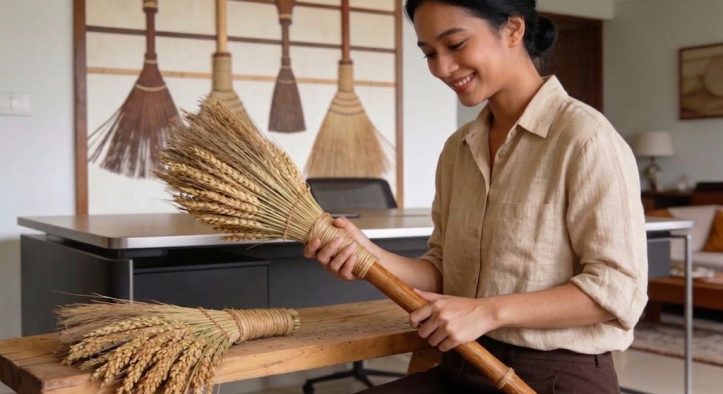 Kreasikan Sapu Jagung Jadi Dekorasi Dinding Estetik untuk Ruangan Anda